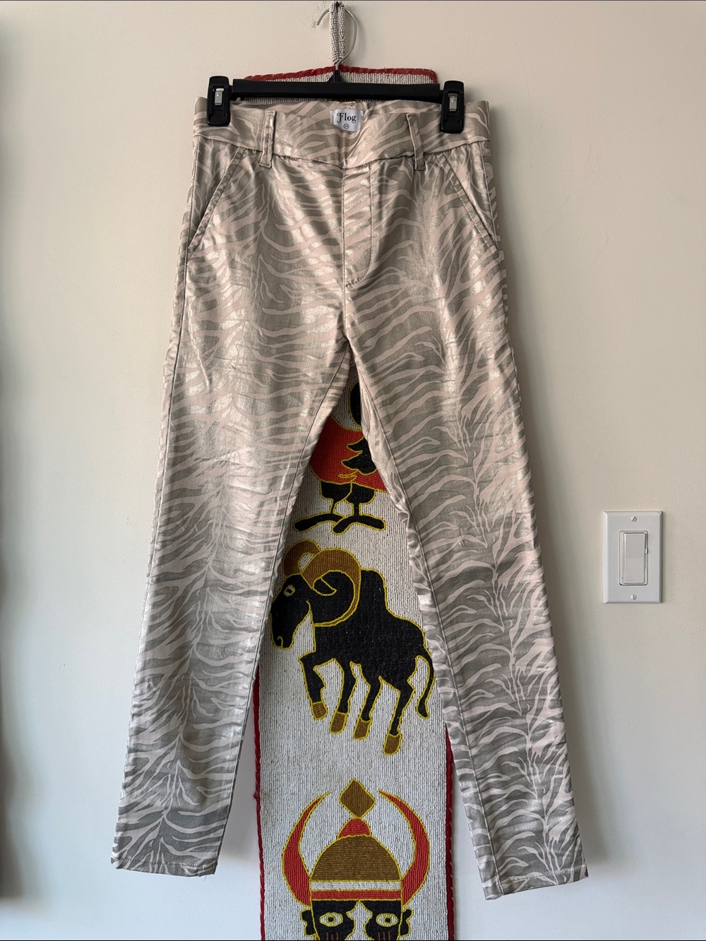 “Bevy Flog” “Danna” gold Zebra Jeans